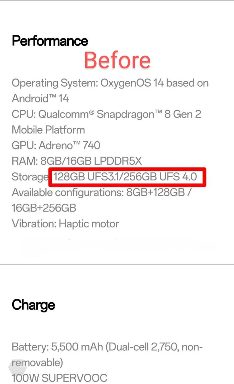 OnePlus допустила ошибку в характеристиках 12R — в нём стоит менее быстрый  накопитель - Rozetked.me