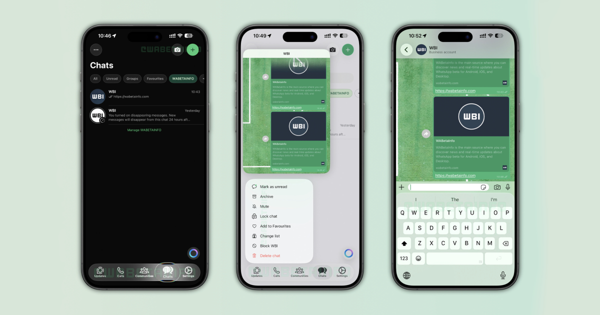 WhatsApp для iOS 26 получил редизайн в стиле Liquid Glass - Rozetked.me